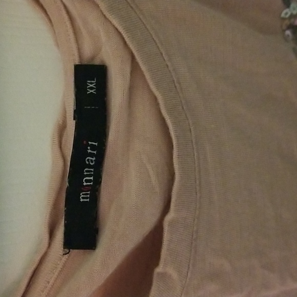 Pink t-shirt with shimmer square detail SZ xxl - Picture 2 of 4